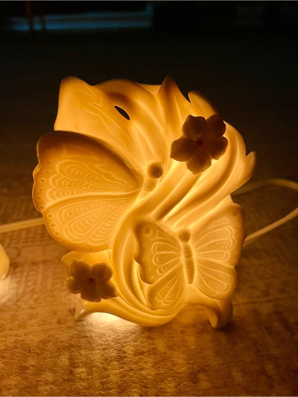 IWRice & Co vintage portable lamps birds and butterfly set